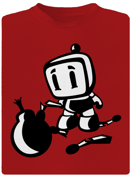 Bomberman férfi sportpóló Red Mal