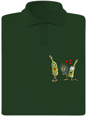 A bor szeretete férfi pólóingek Bottle Green Mal