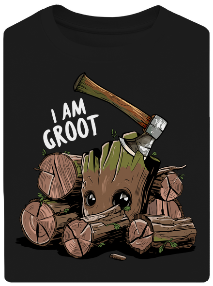 I Am Groot unisex túlméretezett póló Black