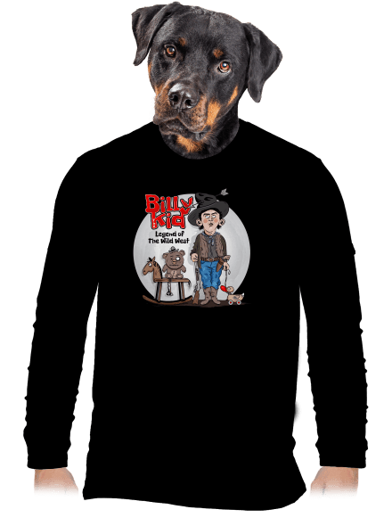 Billy The Kid férfi hosszú ujjú póló Black