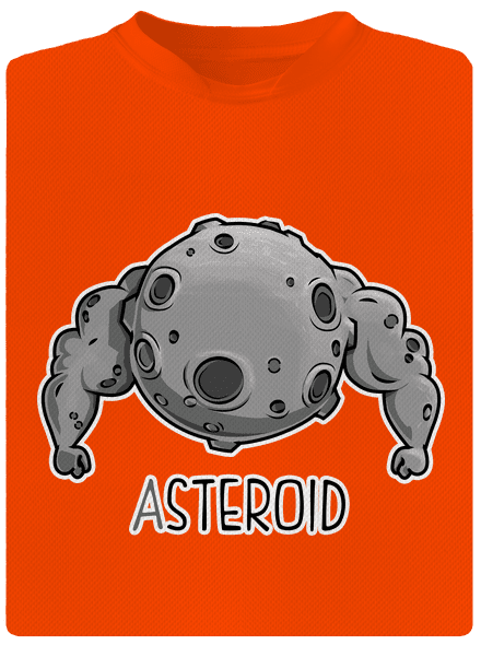 Asteroid férfi sportpóló Neon Orange