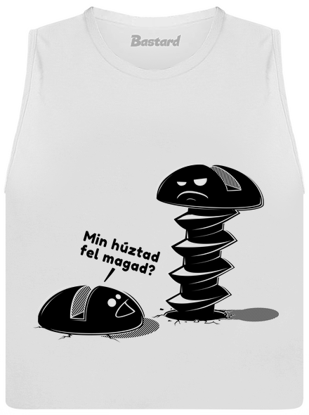 Felhúzva női bővített trikó White