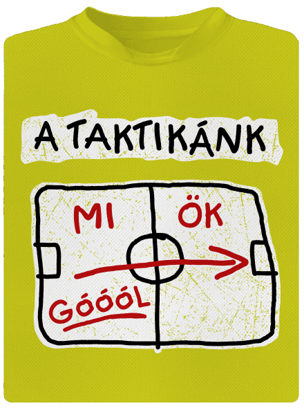 A taktikánk gyerek sport póló Neon Yellow