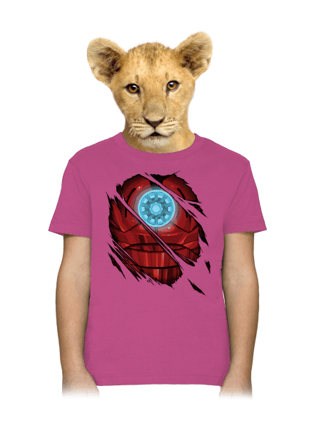 Ironman gyerek póló Fuchsia