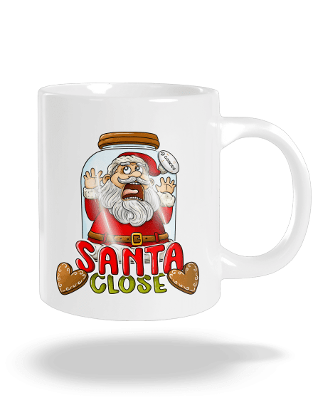 Santa Close nagy bögre White
