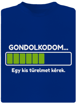 Gondolkodom férfi sportpóló Royal Blue Mal