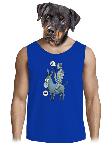 Szamár és AI férfi trikó Royal Blue