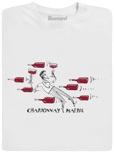 Chardonnay matrix férfi hosszú ujjú póló White