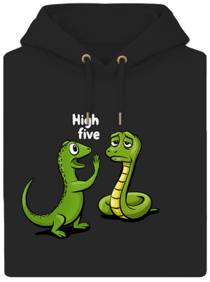 High Five unisex prémium pulóver Dark Black