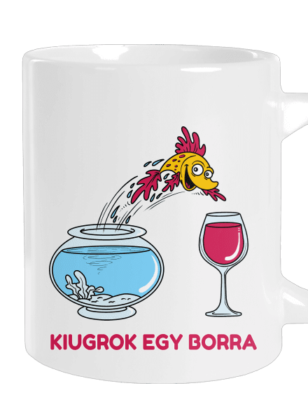 Kiugrok egy borra nagy bögre White