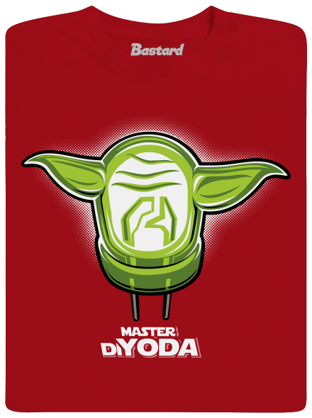 Master DiYoda férfi hosszú ujjú póló Red