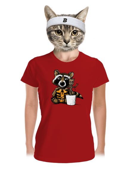 A galaxis őrzői női sportpóló Red Mal