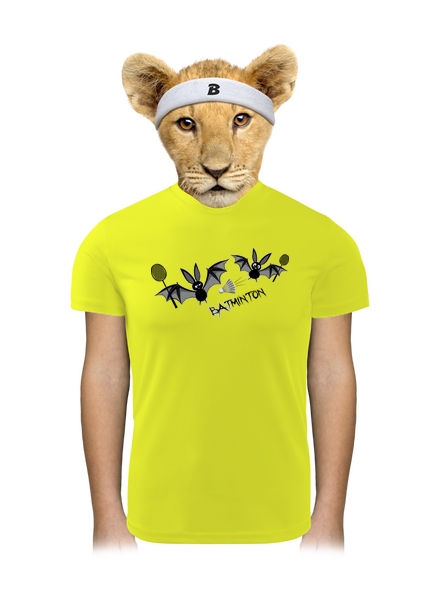 Batminton gyerek sport póló Neon Yellow