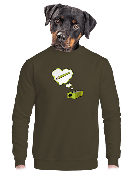 Ceruza és hegyező unisex crewneck Urban Khaki