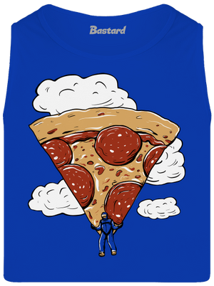Pizza ejtőernyős férfi trikó Royal Blue