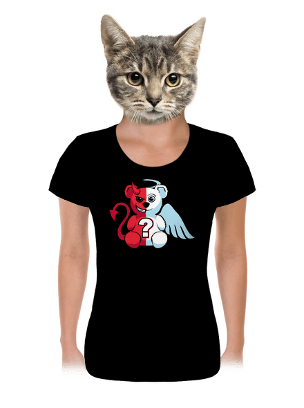 Angyal vagy ördög női póló Black