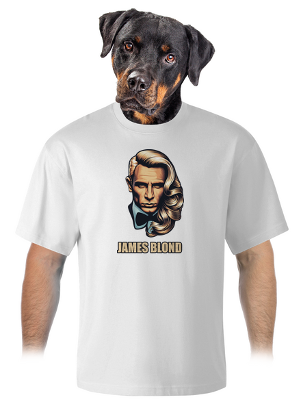 James Blond unisex túlméretezett póló White