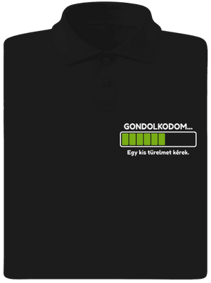 Gondolkodom férfi pólóingek Black