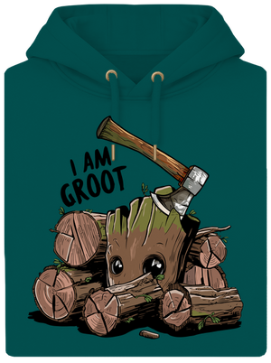 I Am Groot unisex prémium pulóver Emerald Green