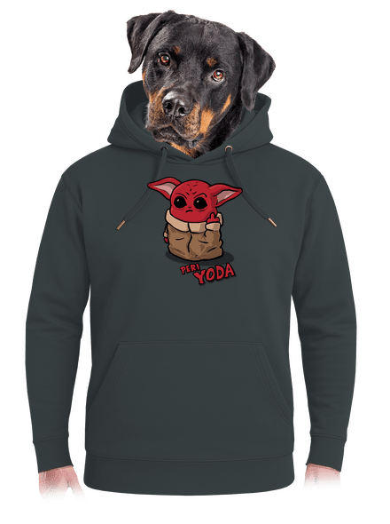 Peri Yoda unisex prémium pulóver Charcoal