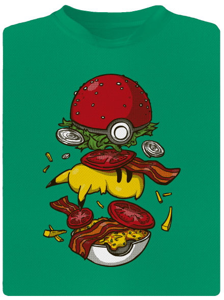 Pokémon burger gyerek sport póló Kelly Green Mal