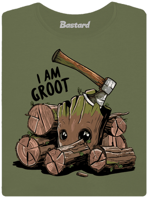 I Am Groot női póló Khaki