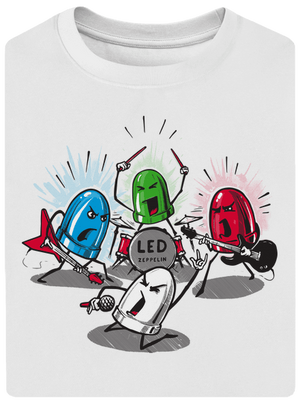 Led Zeppelin unisex túlméretezett póló White