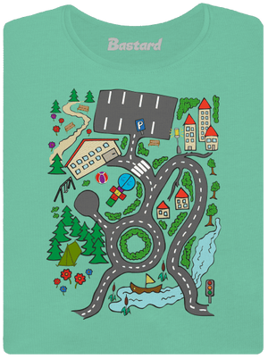 Úton prémium női póló Mint Mal