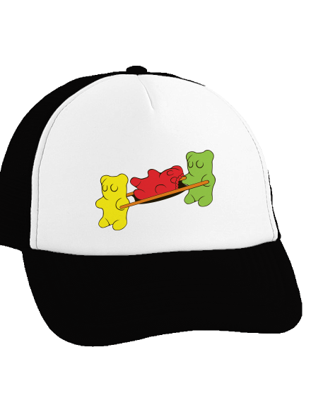 Gumimacik teherautós sapka Black cap