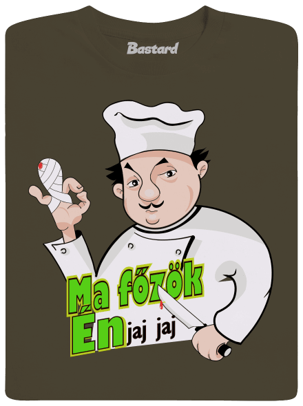 Ma főzök én férfi hosszú ujjú póló Urban Khaki