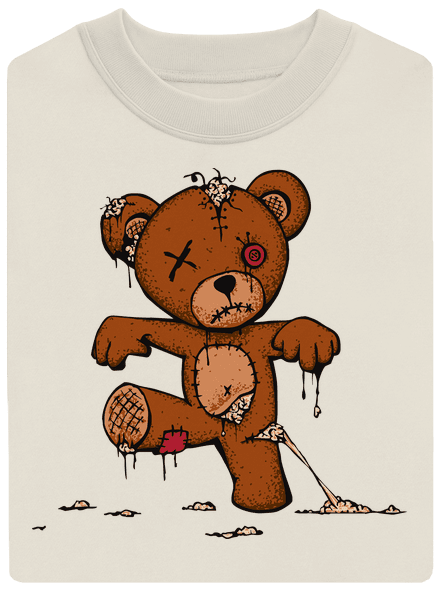 Zombie Teddy unisex crewneck Off White
