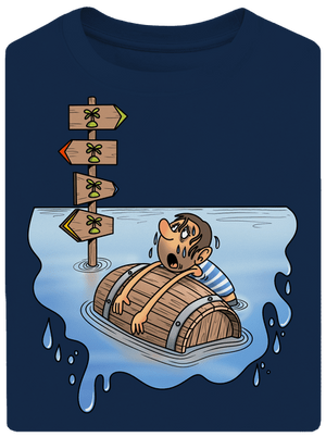 Kitaszított unisex túlméretezett póló Midnight Blue