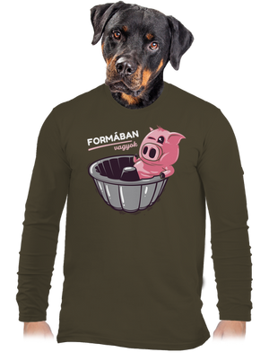 Formában férfi hosszú ujjú póló Urban Khaki