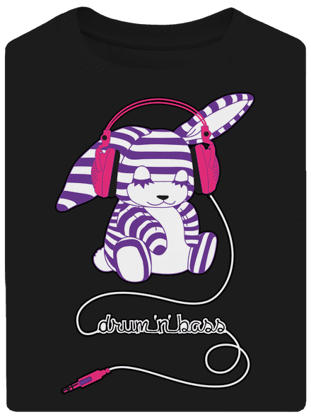 Drum and bass unisex túlméretezett póló Black