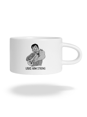 Louis Armstrong macaron bögre White