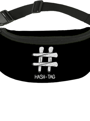 Hash tag övtáska Black