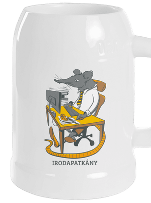 Irodapatkány söröskorsó White