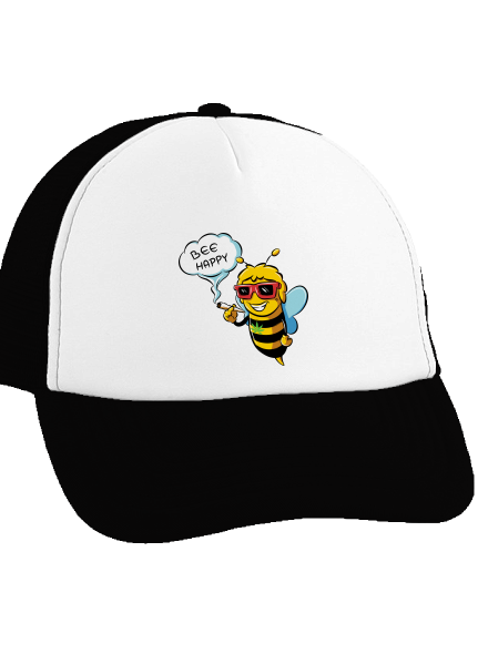Bee happy teherautós sapka Black cap