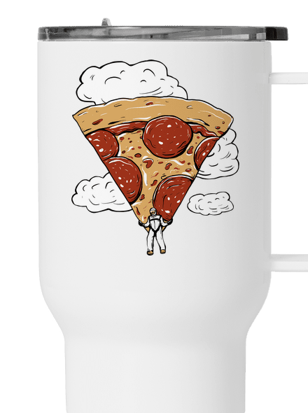 Pizza ejtőernyős termosz bögre White