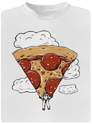 Pizza ejtőernyős gyerek sport póló White