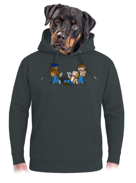 Real Minecraft unisex prémium pulóver Charcoal