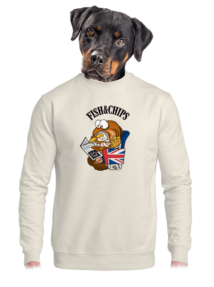 Fish and chips unisex crewneck Off White