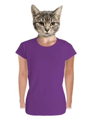 Nyomtatás nélkül prémium női póló Purple