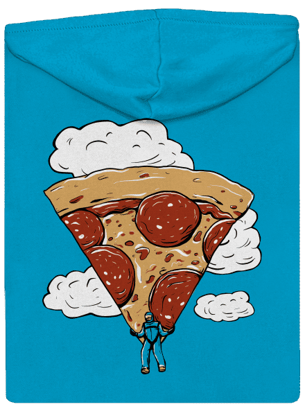 Pizza ejtőernyős cipzáras női pulóver Blue Atol