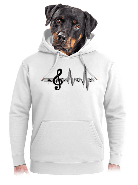 A zene az életem unisex prémium pulóver Snowwhite