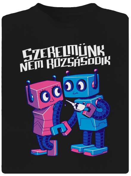 Robotok gyerek sport póló Black