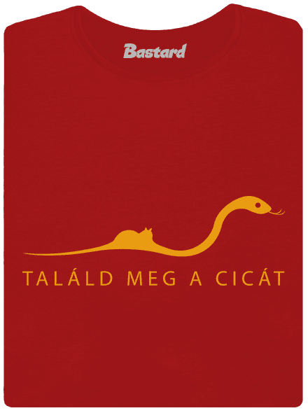 Találd meg a cicát prémium női póló Red Mal