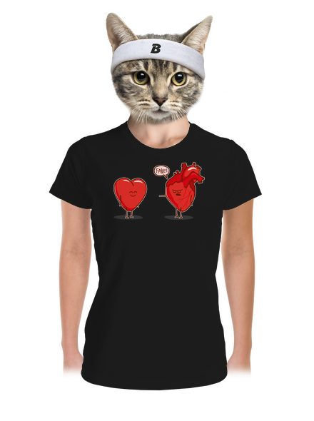 Szívügyek női sportpóló Black