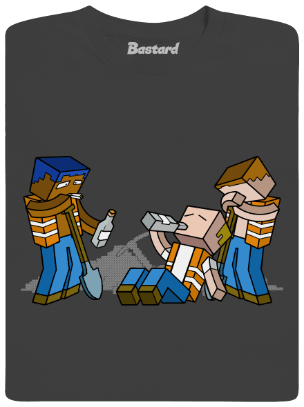 Real Minecraft férfi hosszú ujjú póló Dark Grey