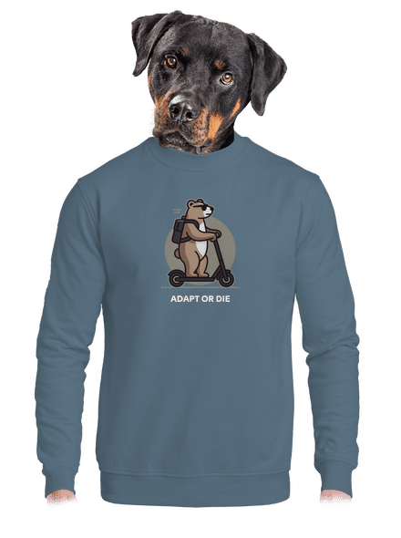 Adapt or die unisex crewneck Nordic Blue